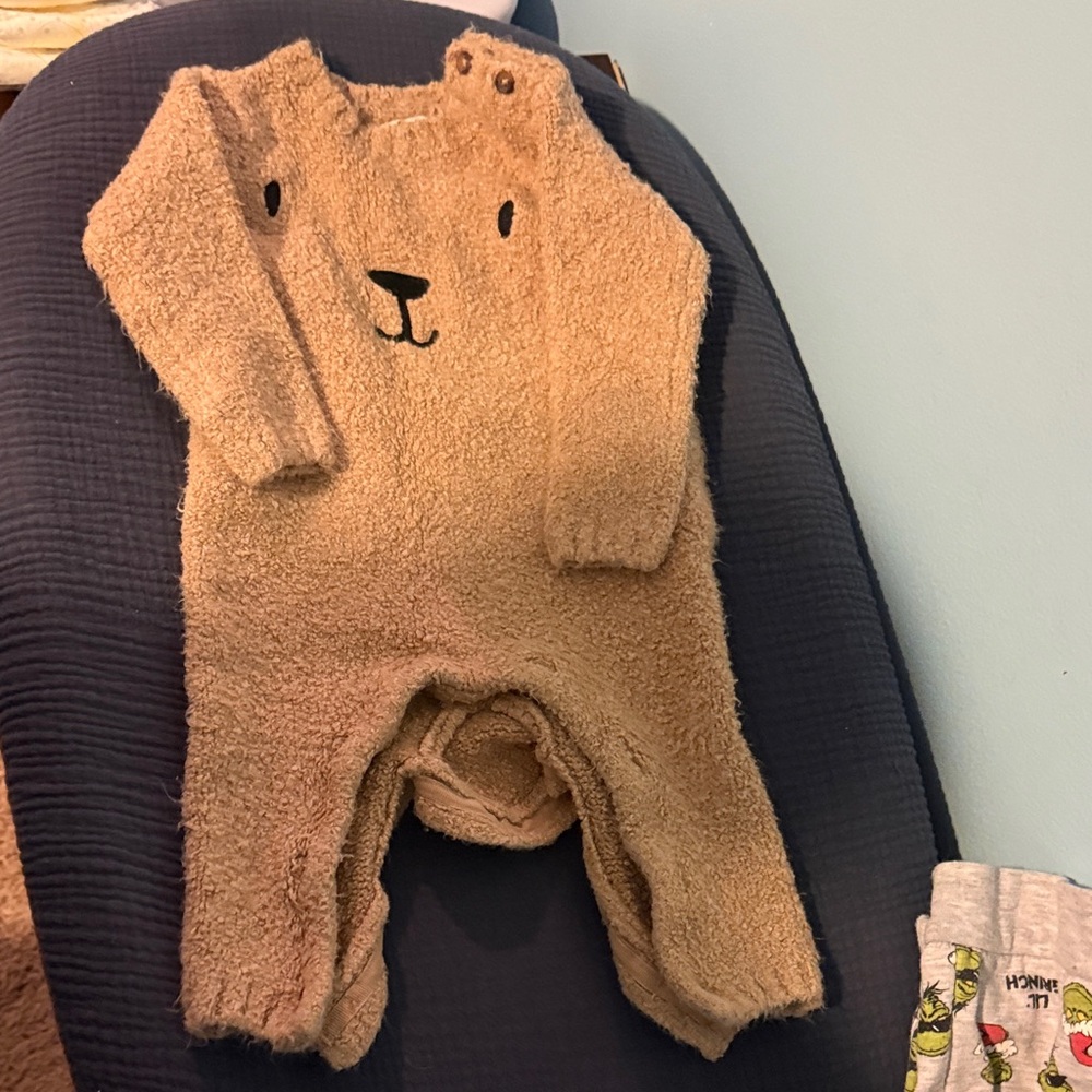 Cozy Tan Bear Kids One Piece